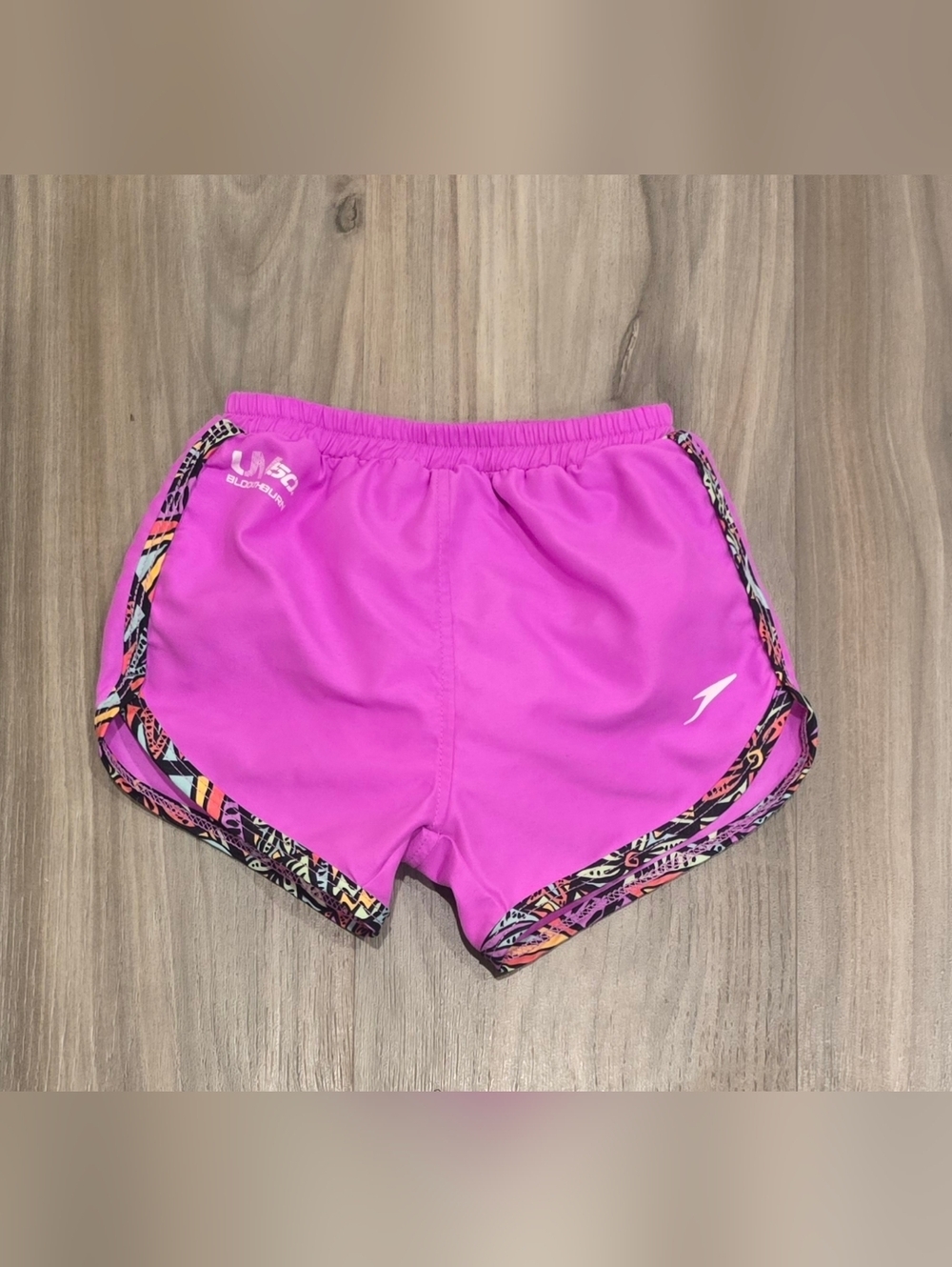 Speedo Girls Pink Swim Shorts Size Large Lined Athletic Swim Bottoms